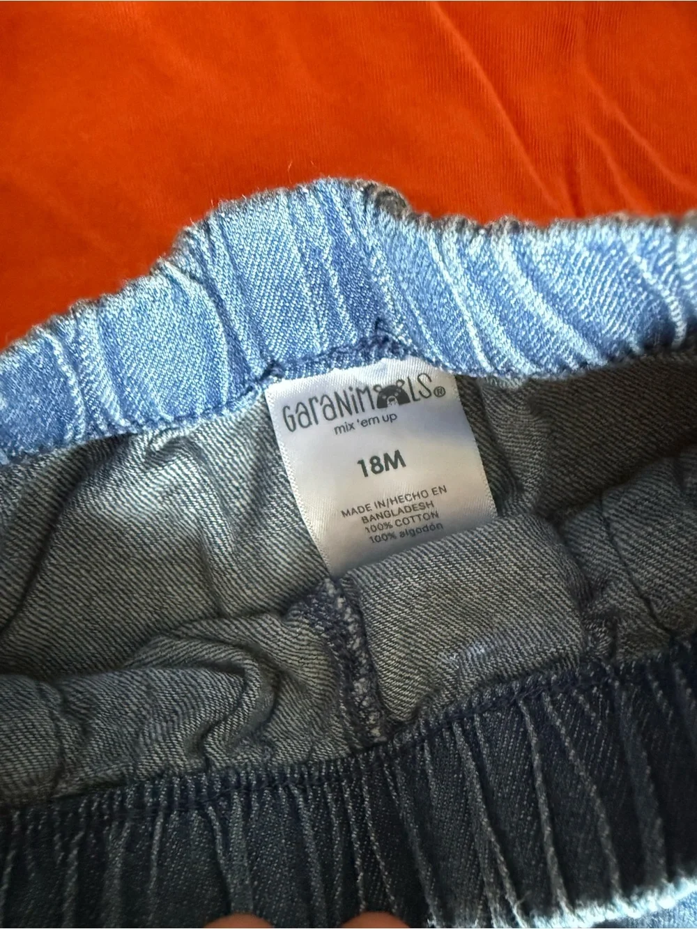 Garanimals Orange Tee with Indigo Denim-Look Shorts